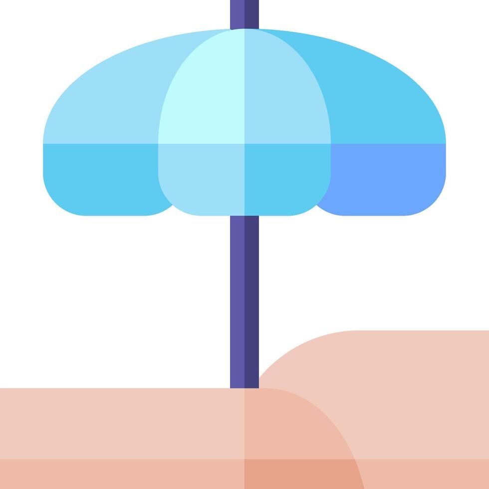 An umbrella is sitting on the beach vector