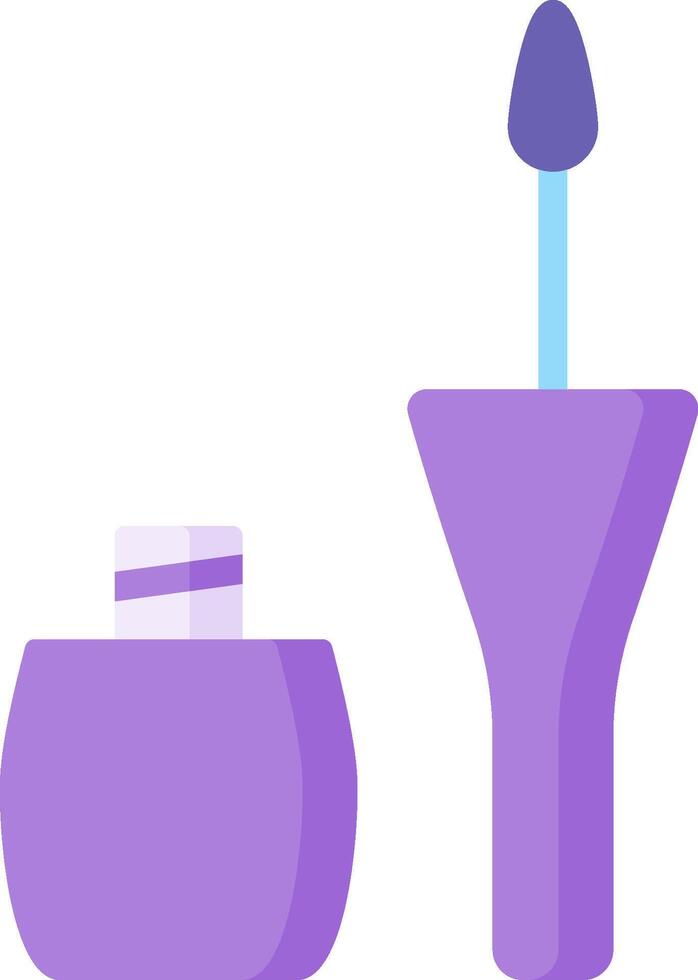 A purple bottle and a purple brush vector