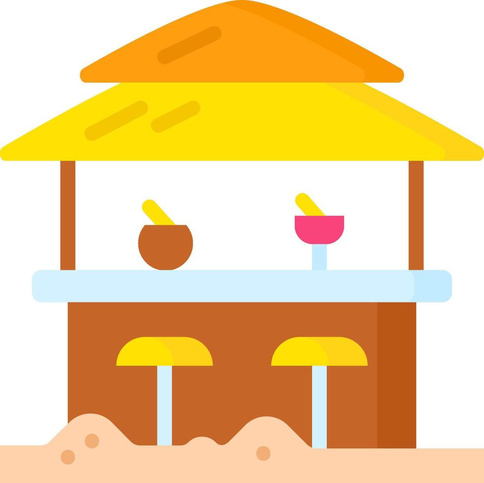 Bar on the beach vector