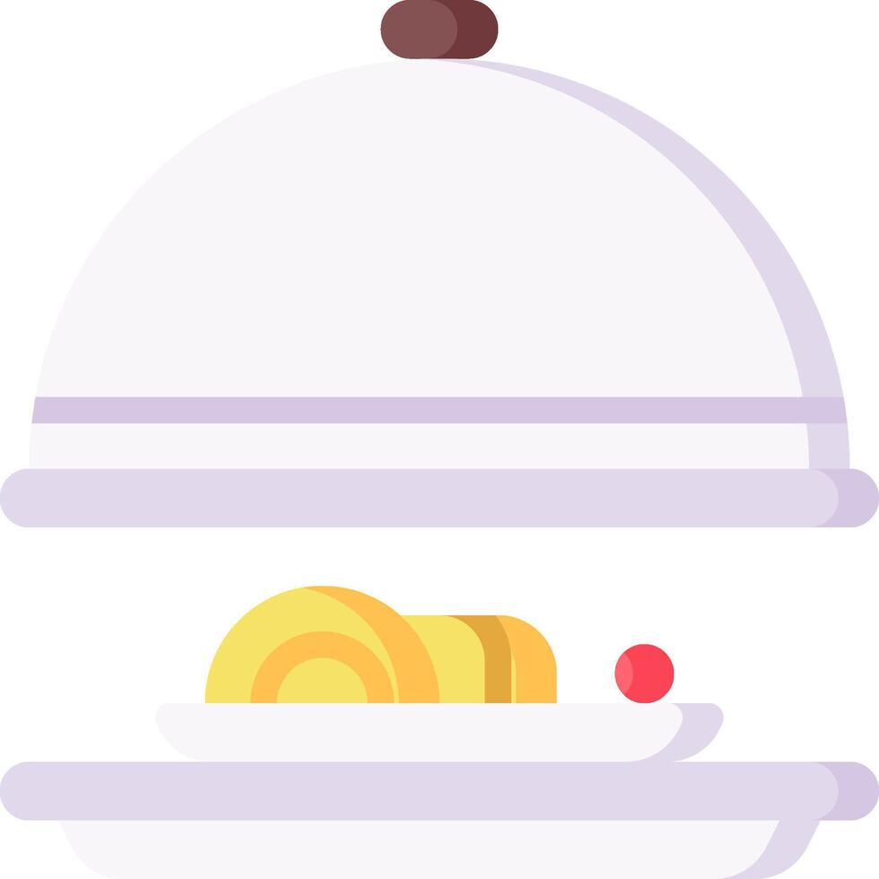 A plate with food on it and a lid vector