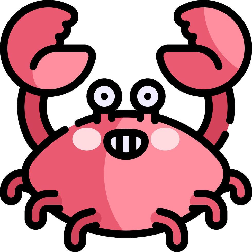 A cartoon crab with big eyes and a big nose vector