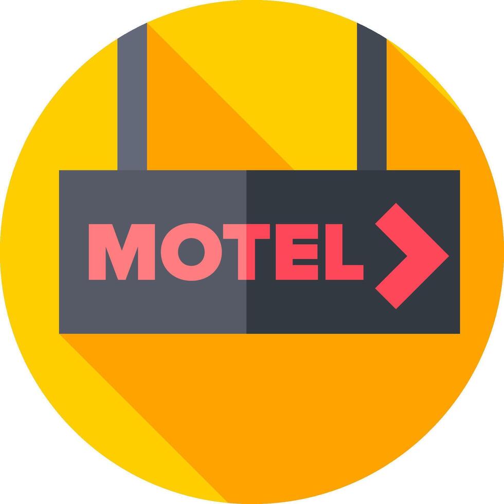 A motel sign with a long shadow vector