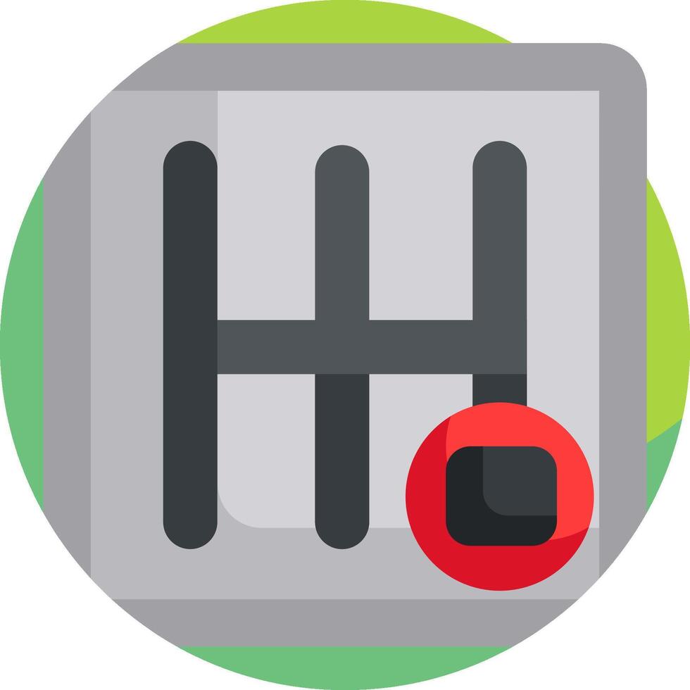 A red button with a black and white square vector