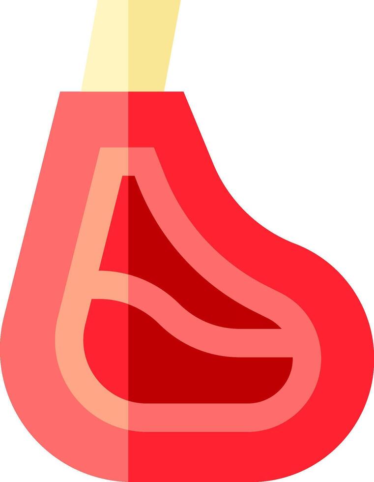 A red meat bag icon on a white background vector