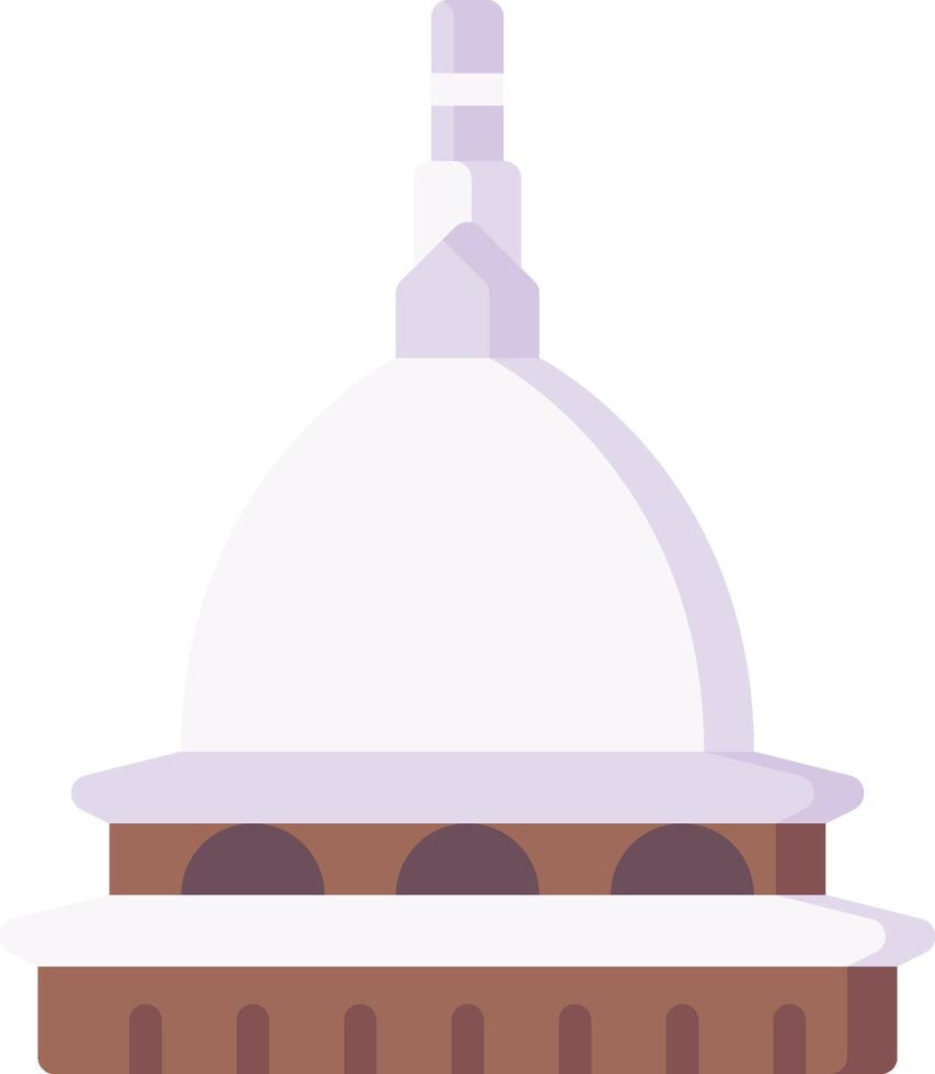 A white dome with a white roof vector