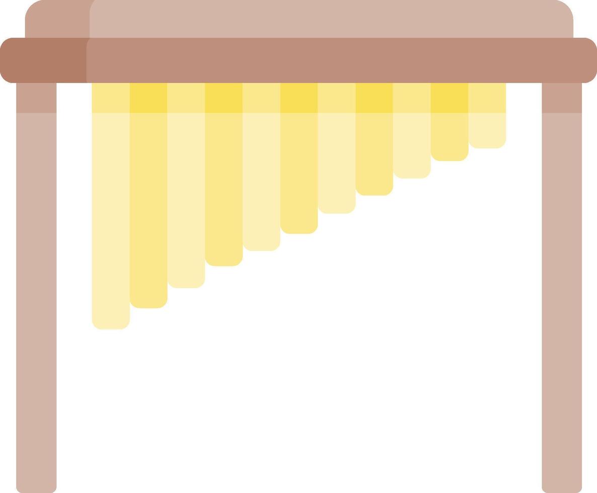 A wooden musical instrument with yellow strings vector