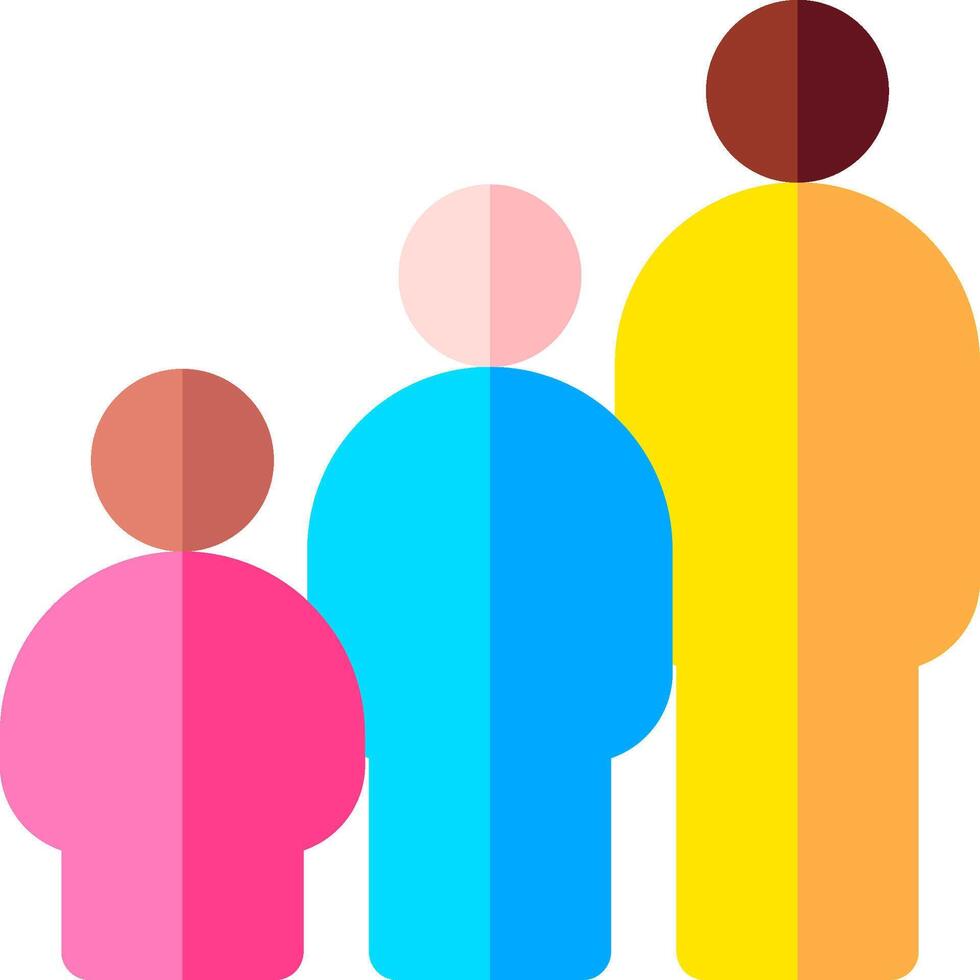Family icon with two people and one child vector