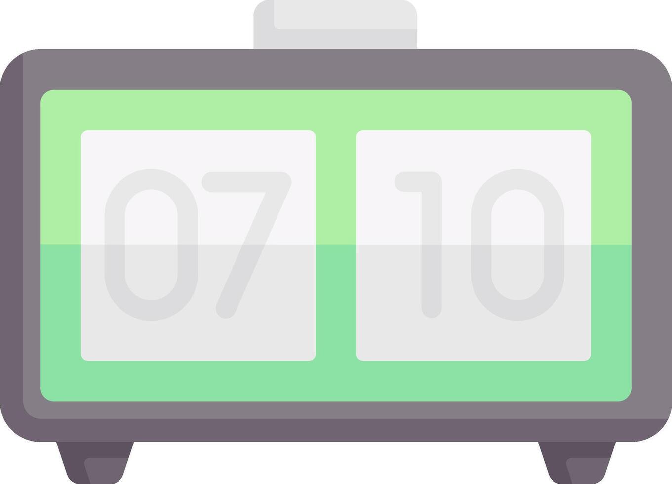 A clock with two different times on it vector