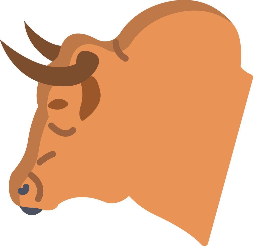 A bull head with horns on a white background vector