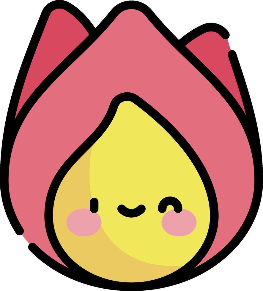 A cartoon character with a pink flower vector