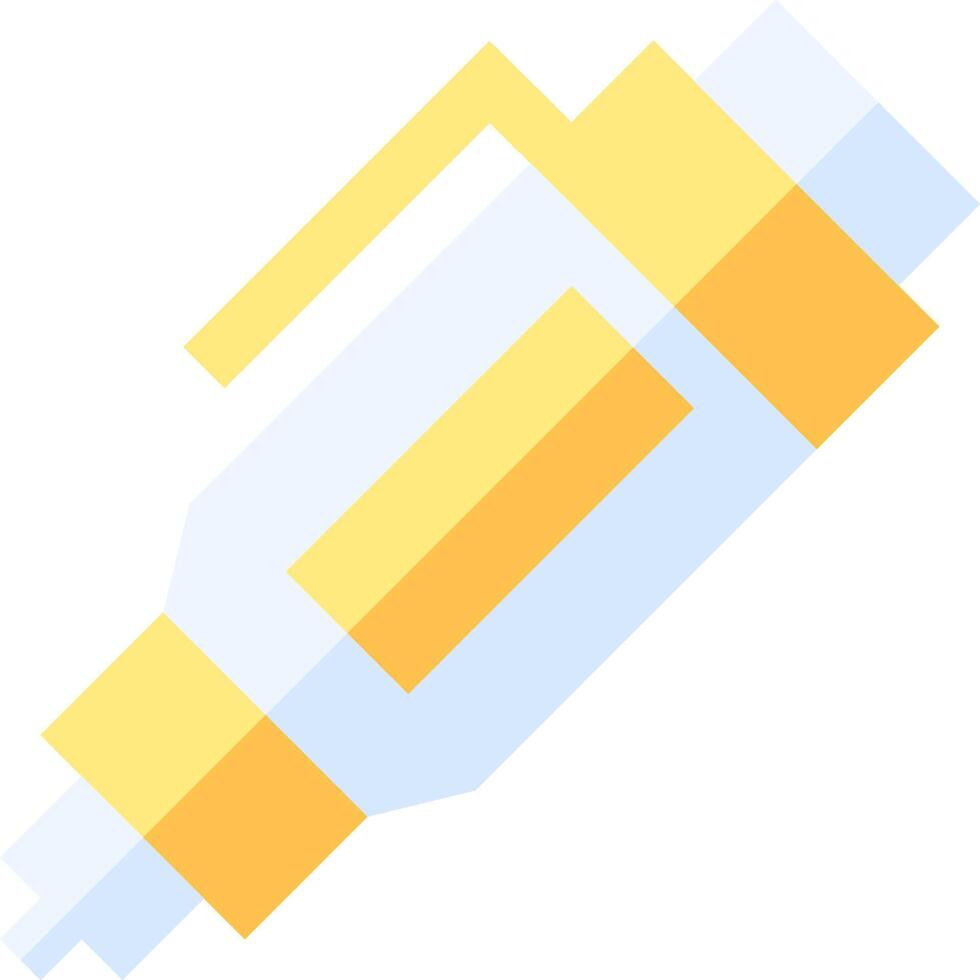 A yellow and blue pen on a white background vector
