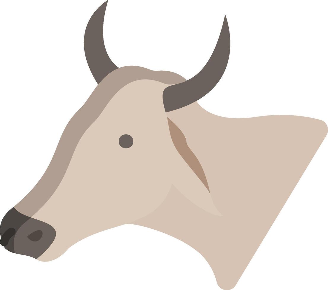 A cow head with horns on a white background vector