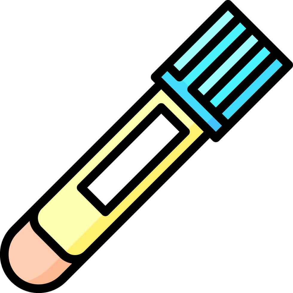 A pencil with a blue tip and yellow tip vector