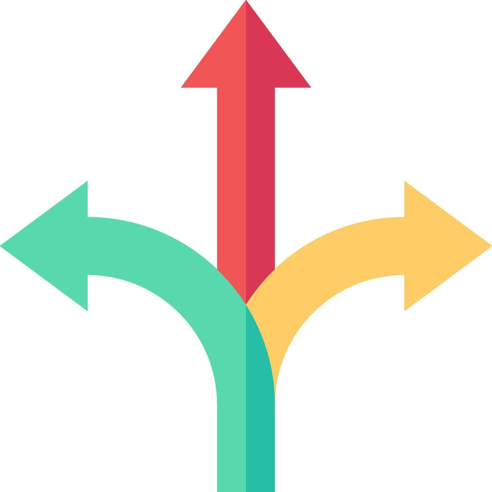 Two arrows pointing in different directions vector