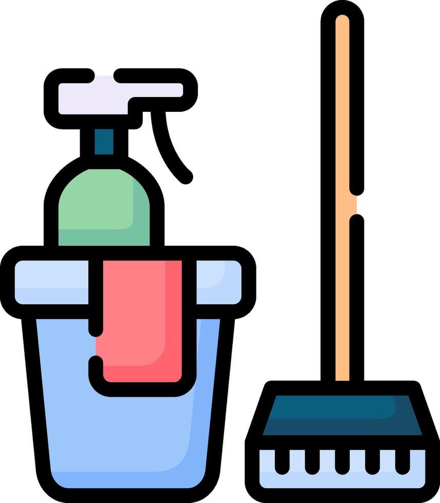 cleaning tools illustration design vector