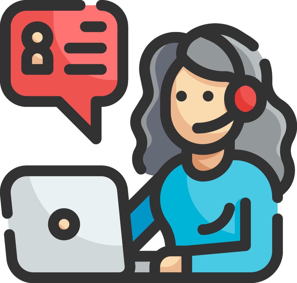 Call center customer service icon vector