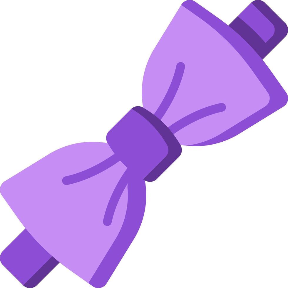 A purple bow tie on a white background vector