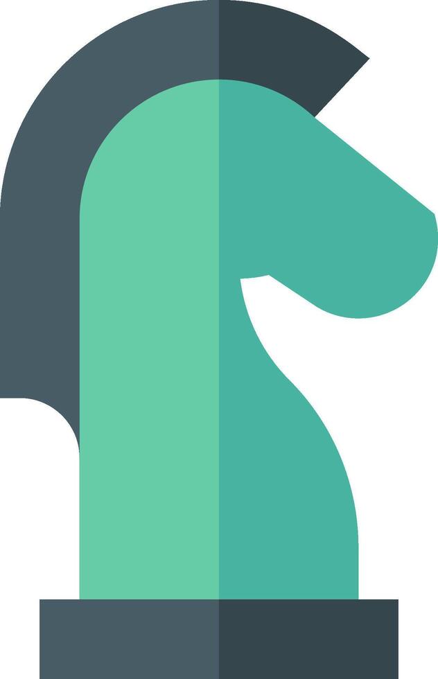 A green and blue chess piece with a head vector