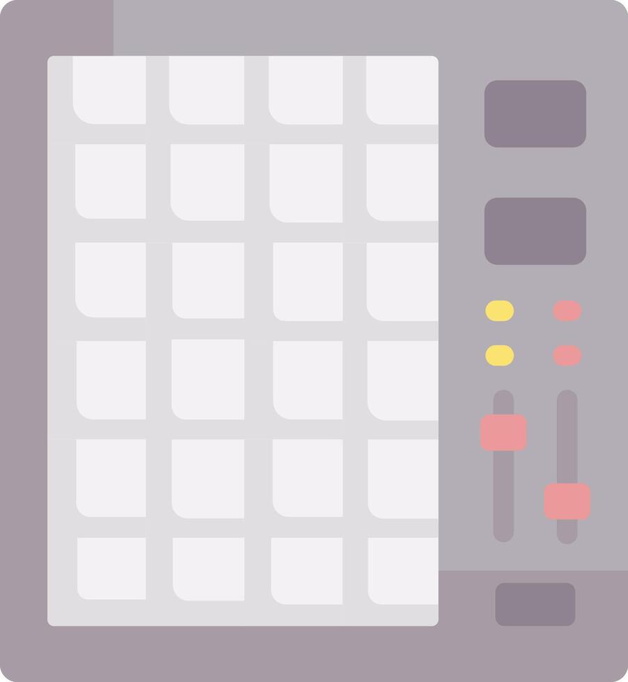 A music mixer with a keyboard and a mouse vector