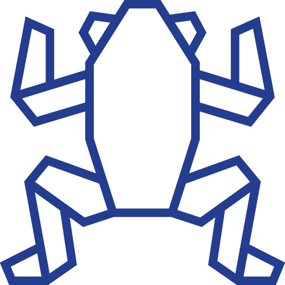 A blue frog with a long tail vector