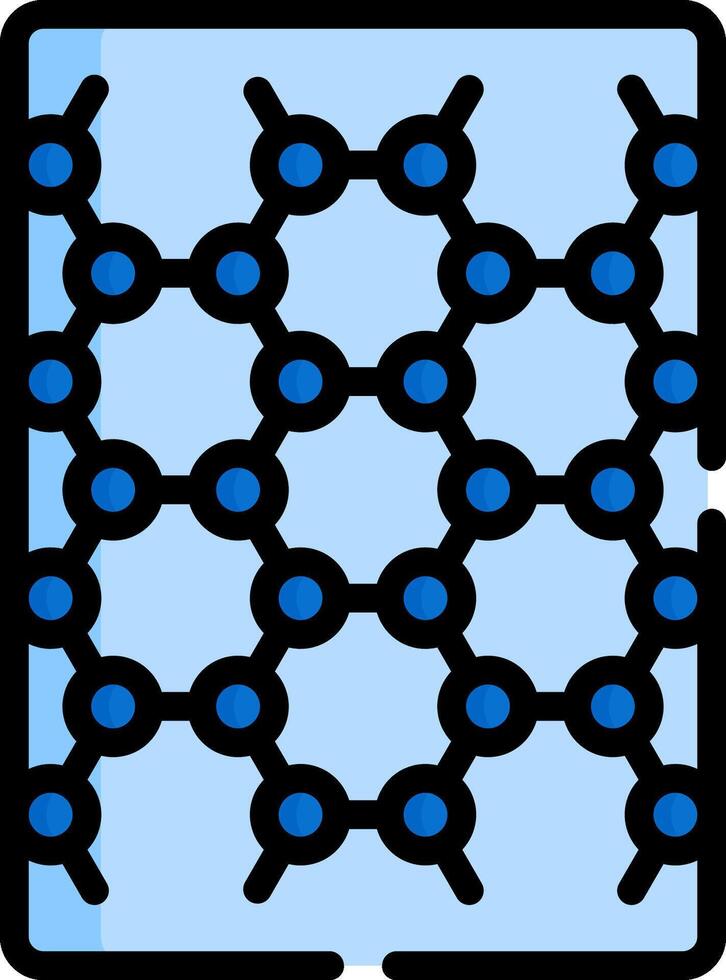 A blue and black square with a chain of links vector