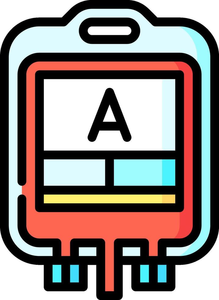 Blood bag icon illustration vector