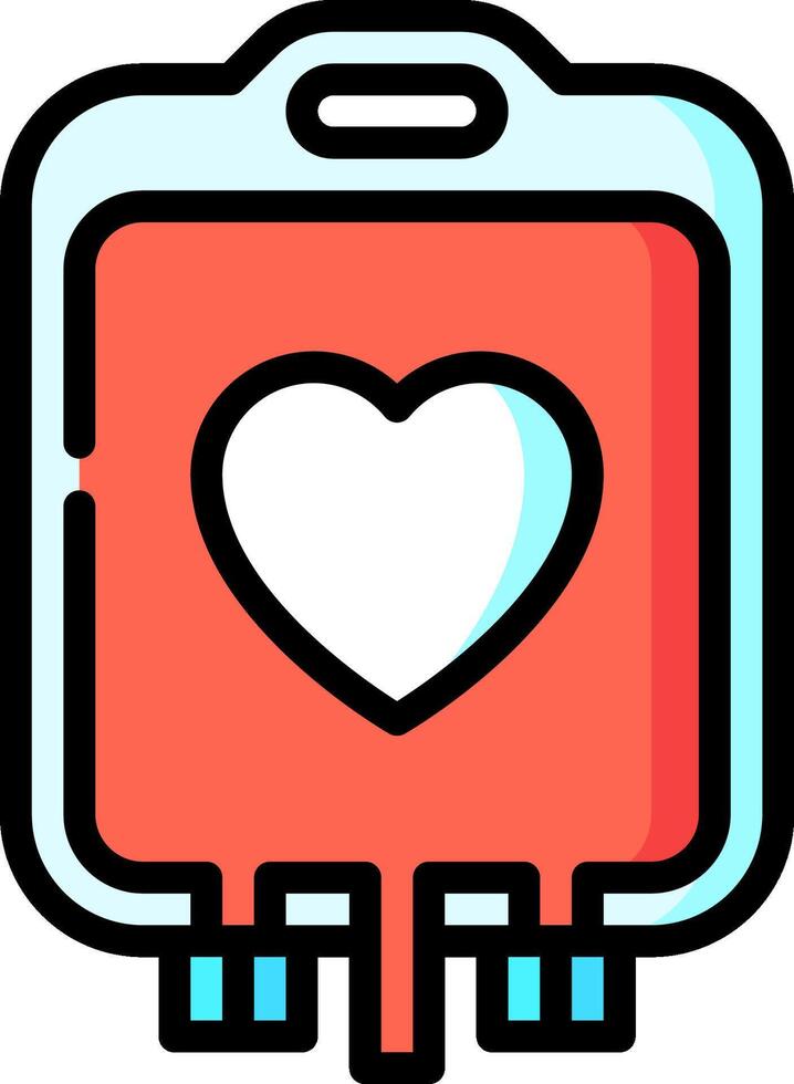 Blood bag icon illustration vector