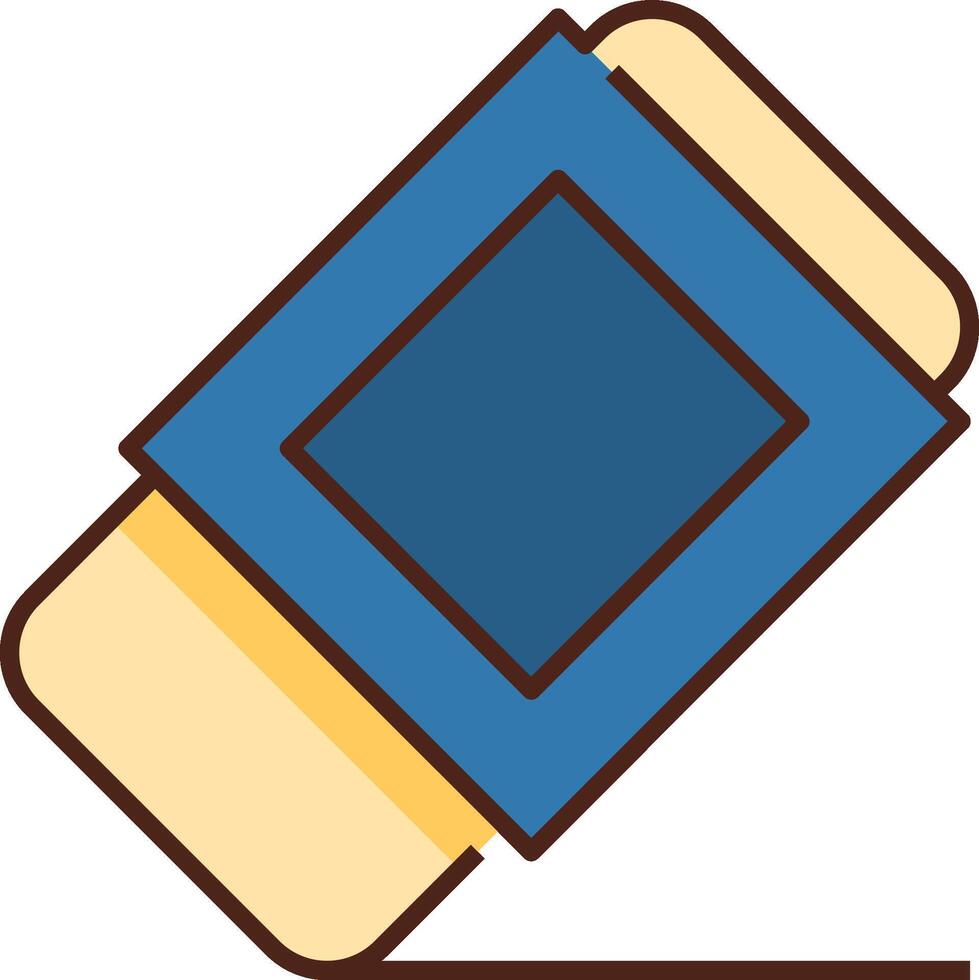 A bandage with a blue and yellow square vector
