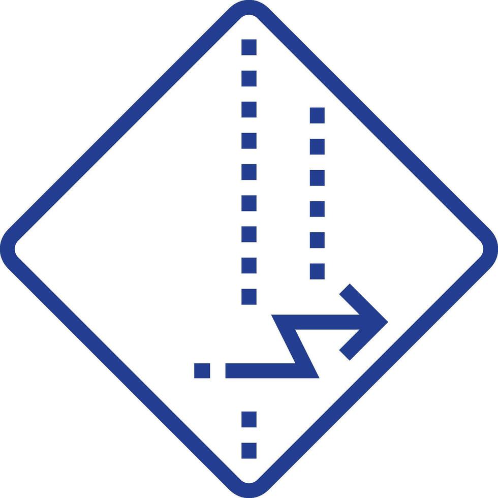 A blue and white sign with arrows pointing to the right vector