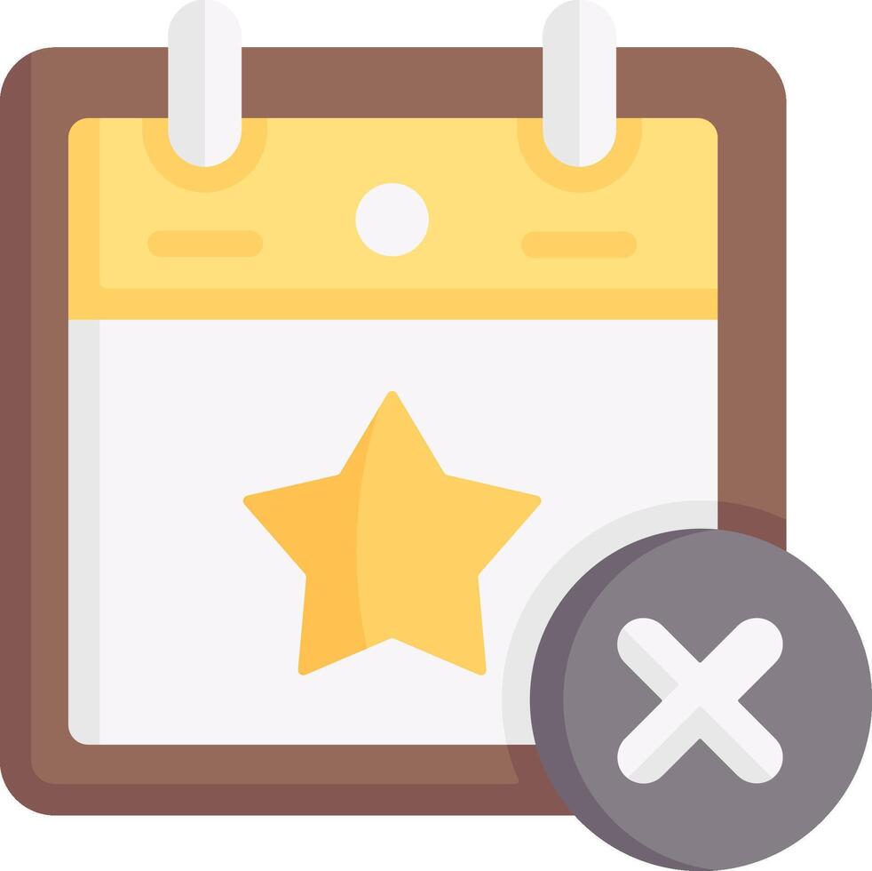 A calendar with a star and a check mark vector