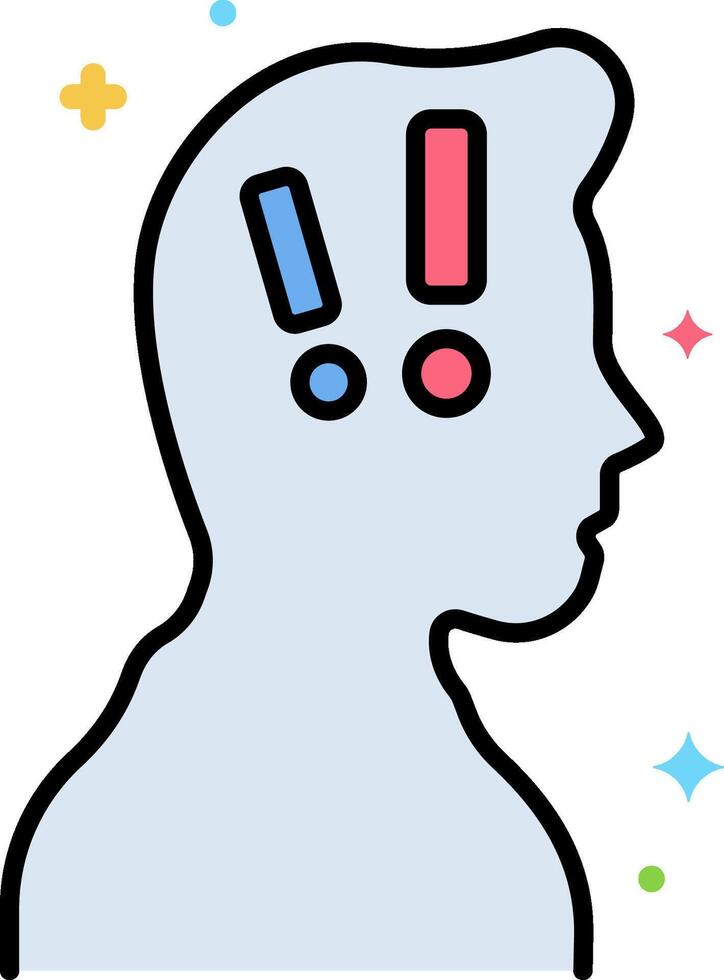 A person's head with a question mark on it vector