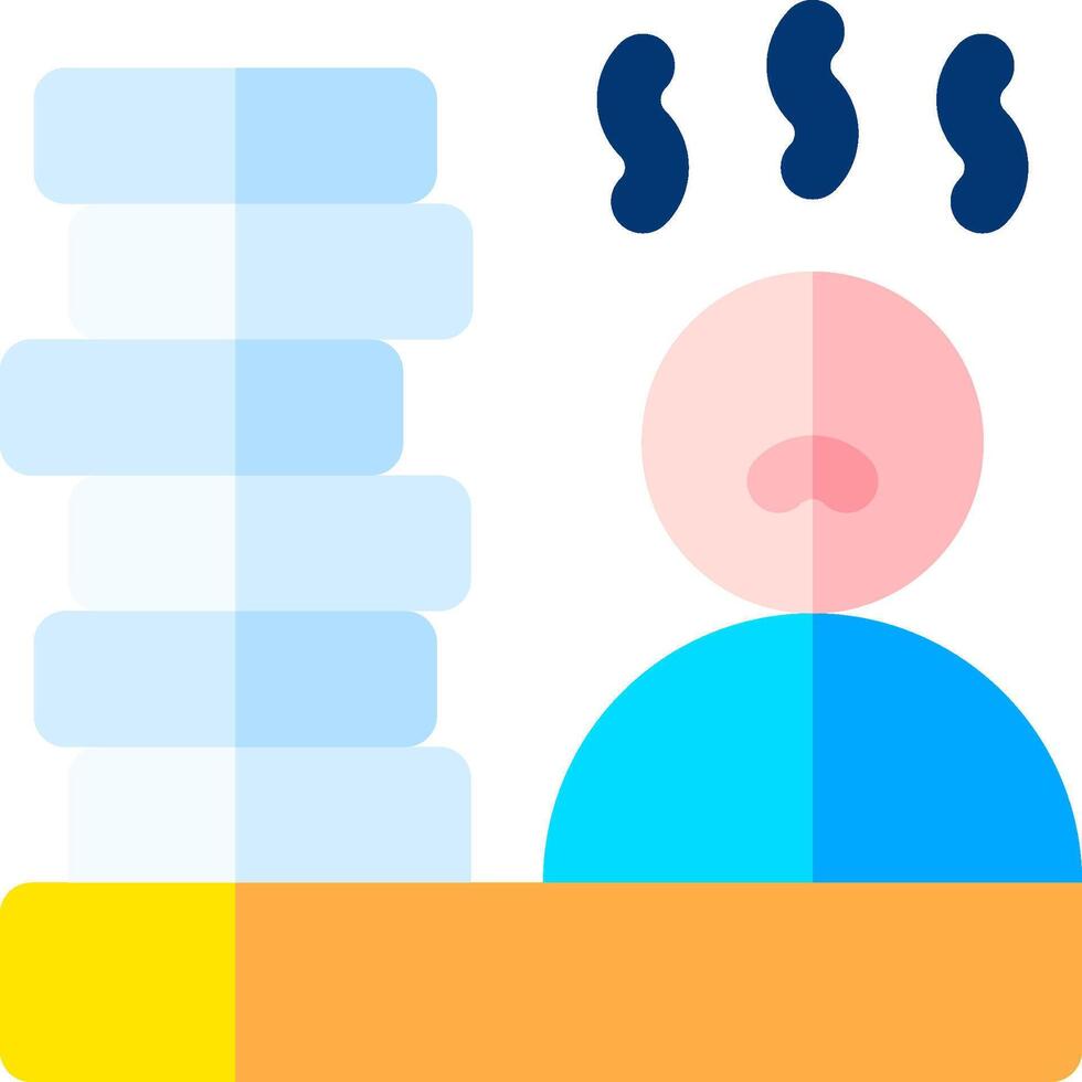 A person sitting on a desk with stacks of money vector