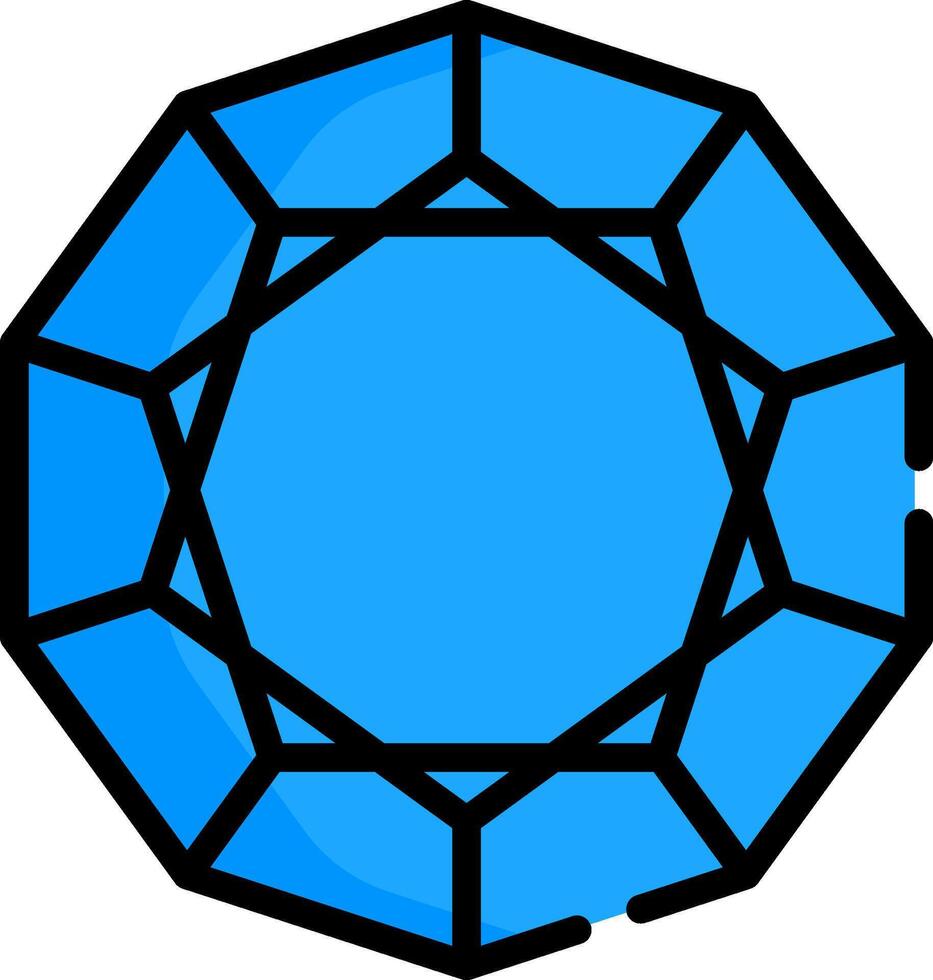 A blue diamond with a white background vector