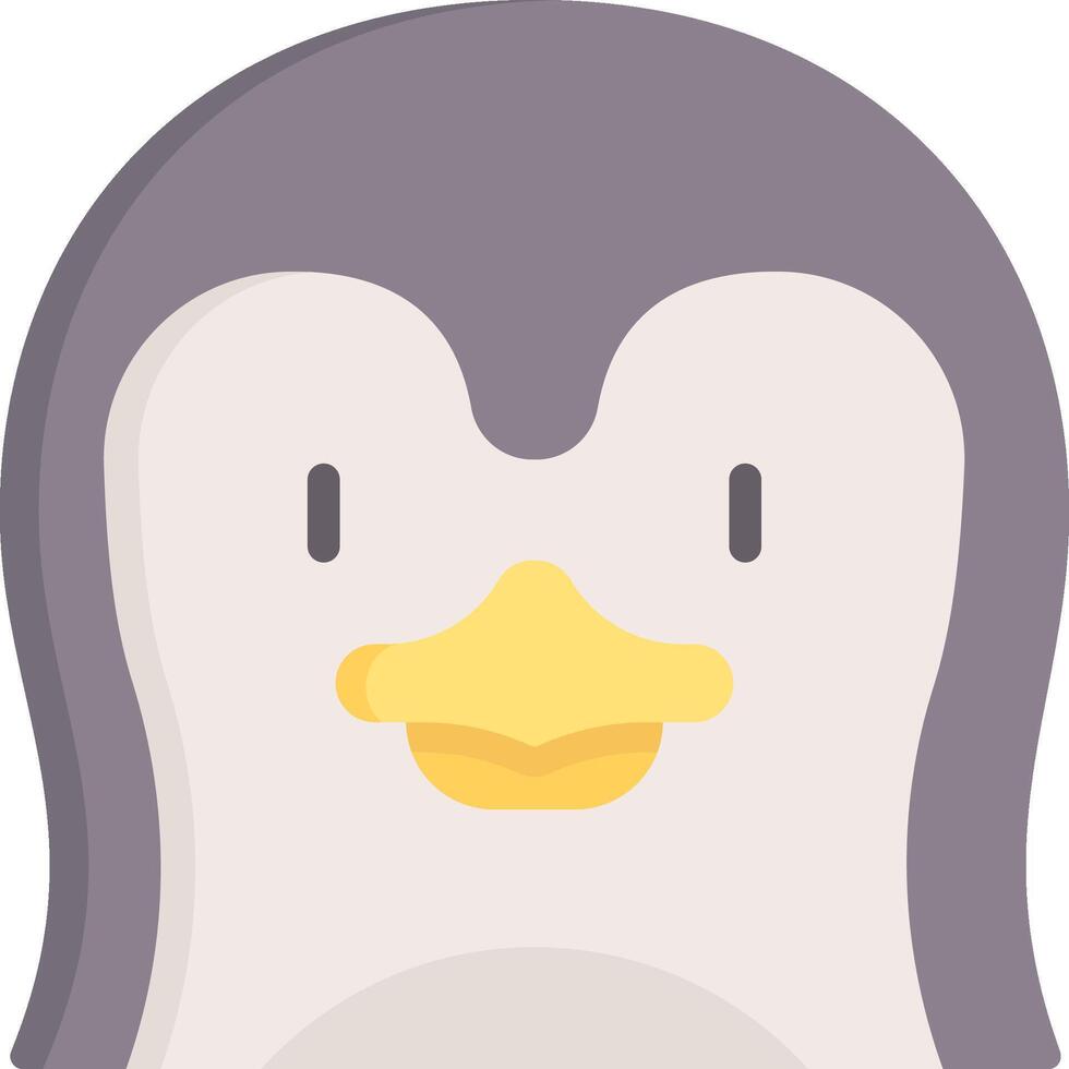A penguin with a yellow beak and a gray body vector