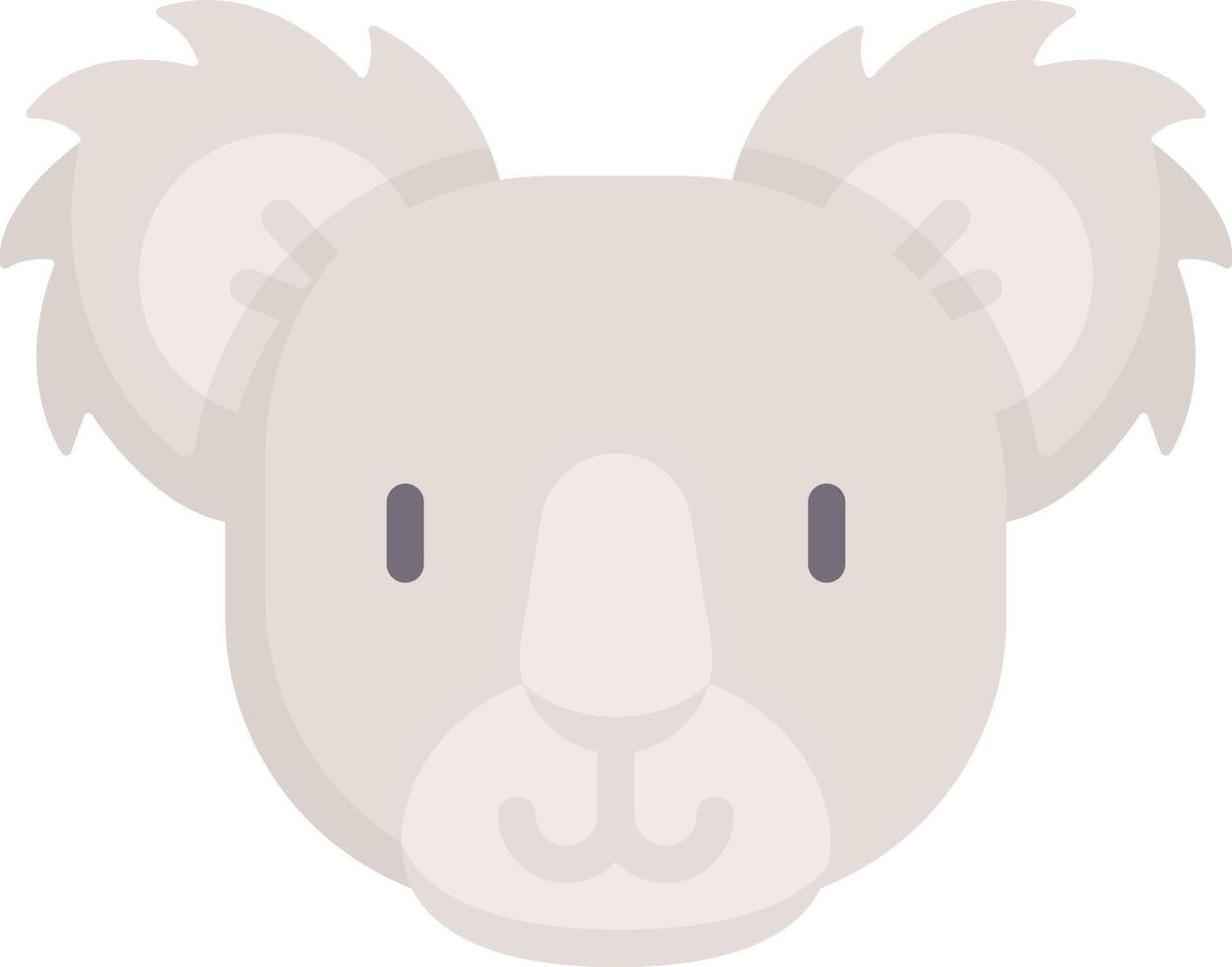 A cartoon koala bear head on a white background vector