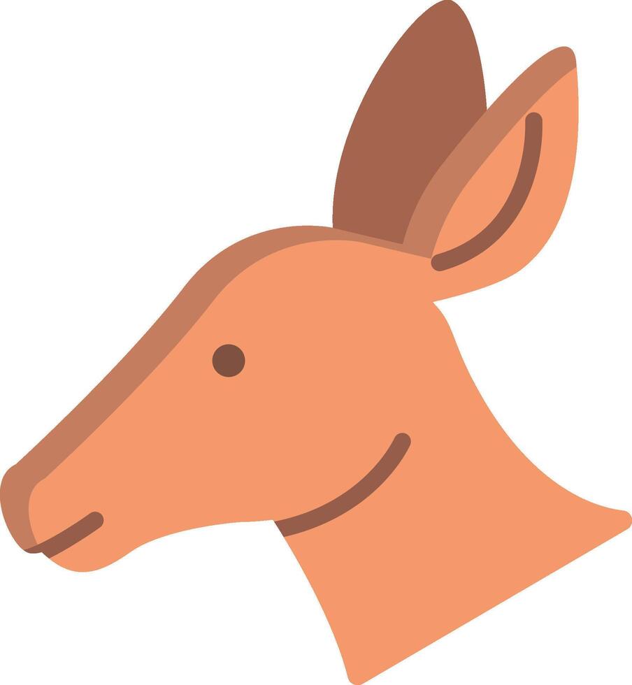 A deer head icon in a flat style vector