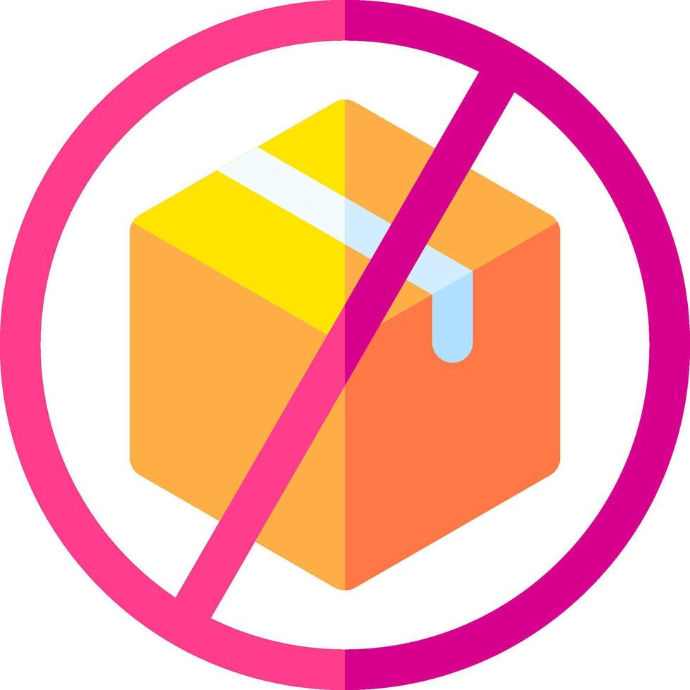 No delivery icon vector