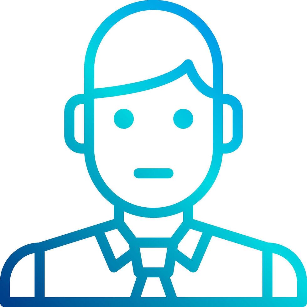 A man in a tie and shirt icon vector