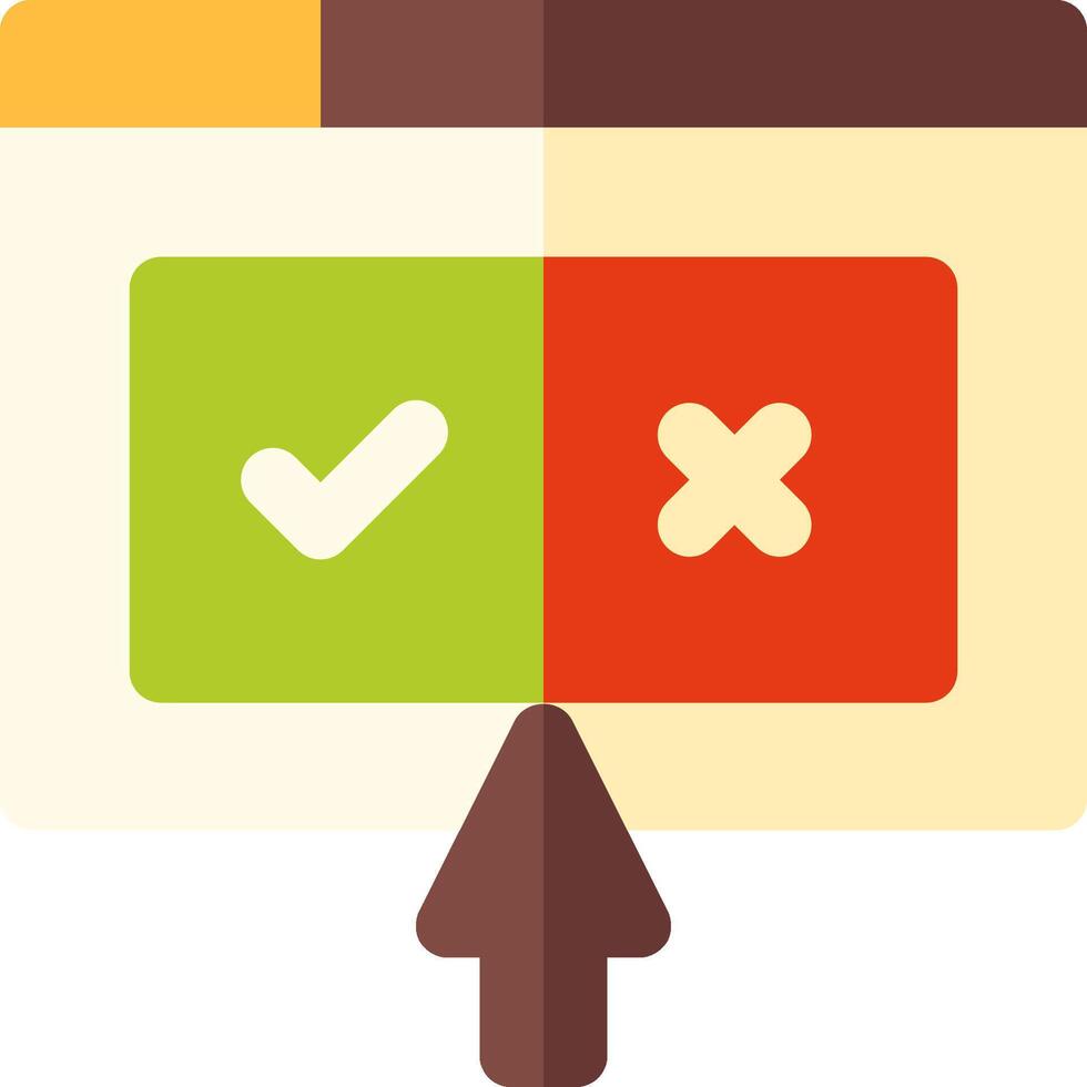 A check mark and a tick mark on a white background vector