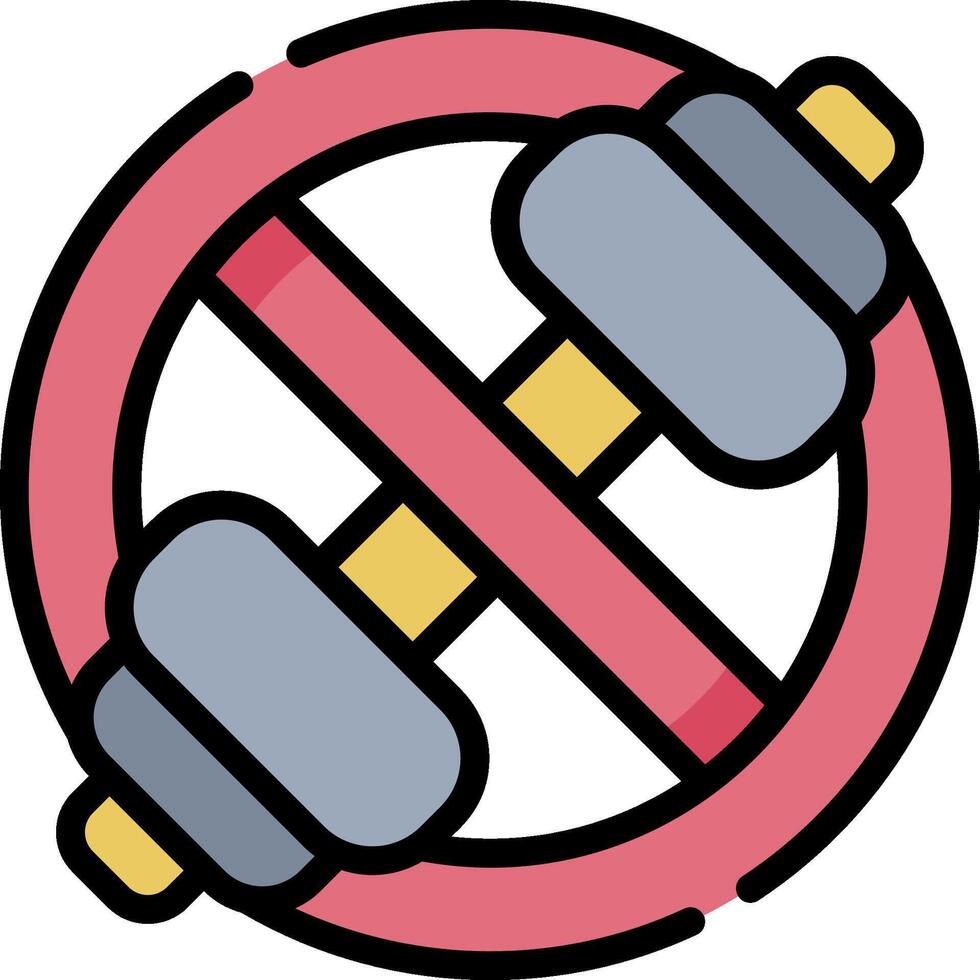 No weight lifting sign illustration vector