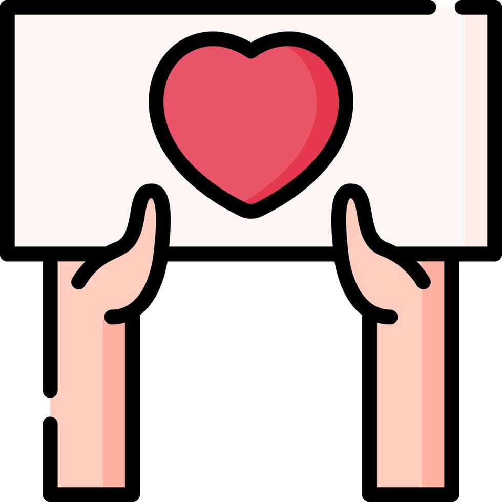 Hands holding a heart shaped card with a white background vector