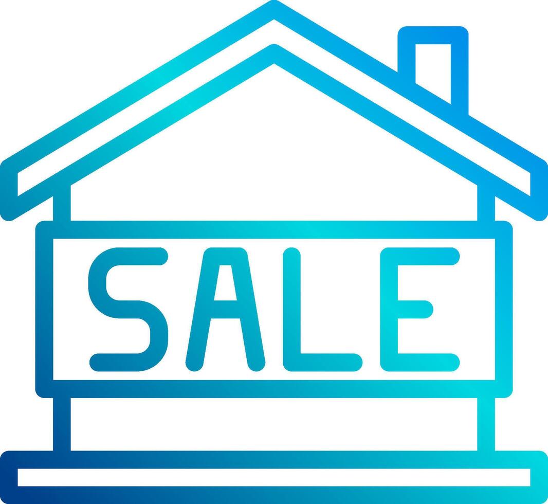 A house with a sale sign on it vector