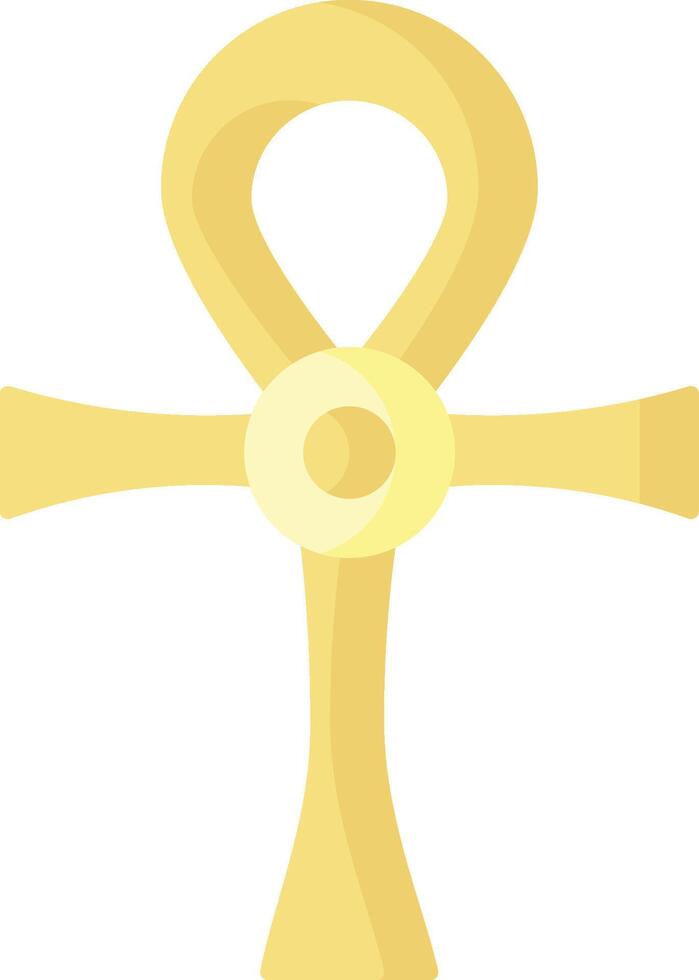An egyptian cross with a yellow center vector
