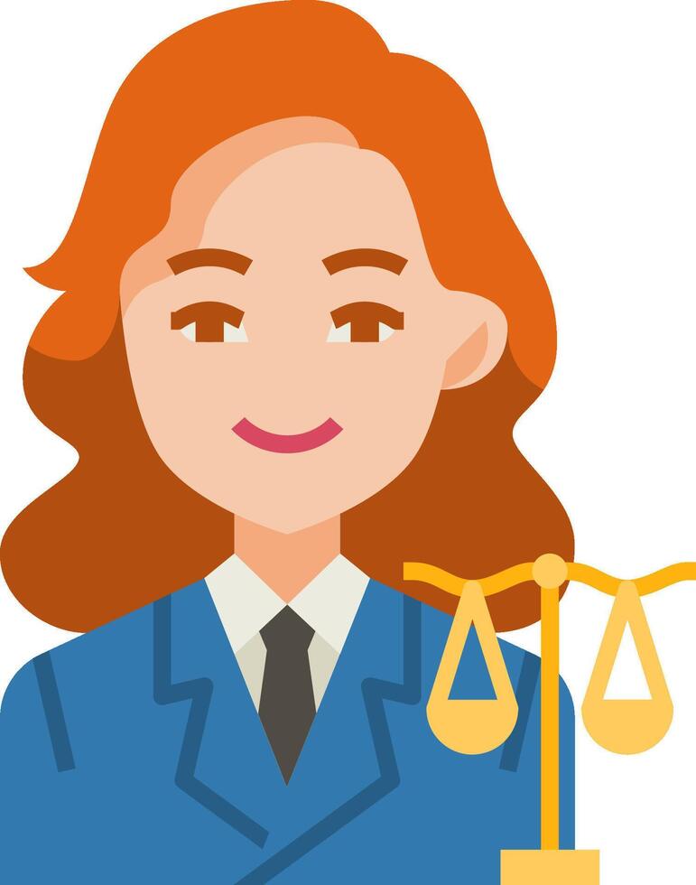 A woman in a suit holding a scale of justice vector