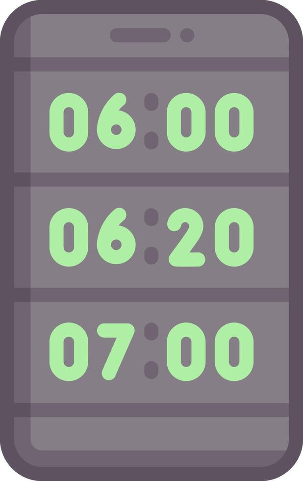 A clock with green numbers on it vector