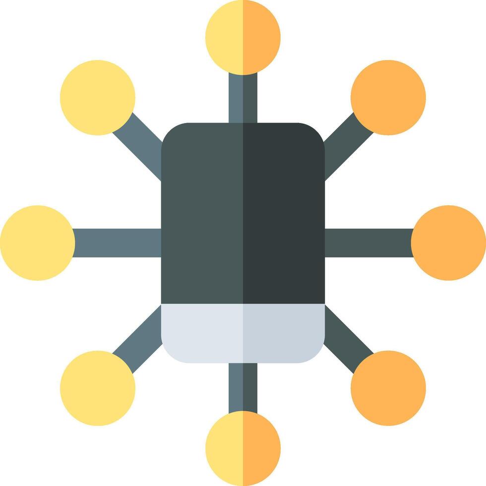 A phone with many different colored circles around it vector