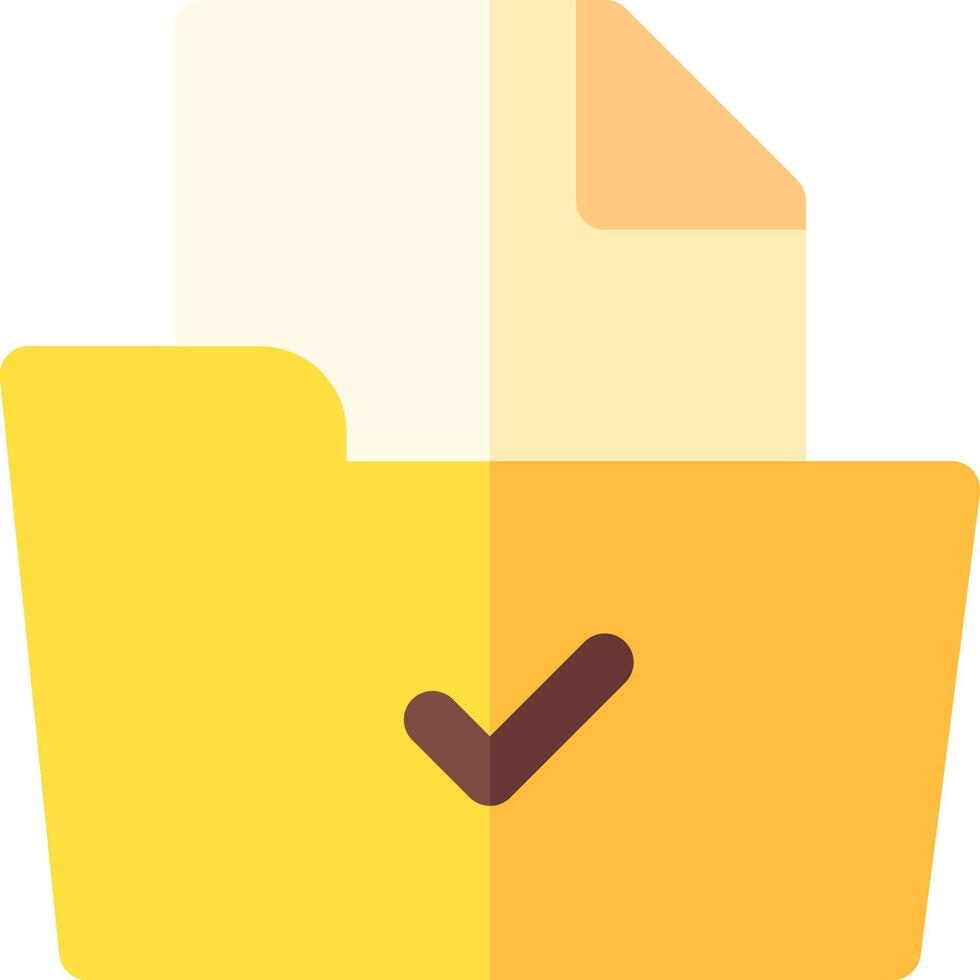 A folder with a check mark on it vector