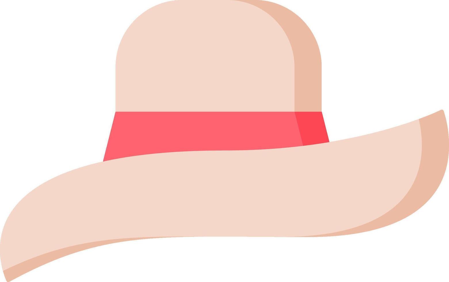 A hat with a red band on it vector