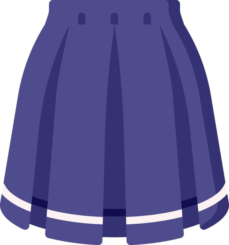 A skirt with a white stripe on the side vector