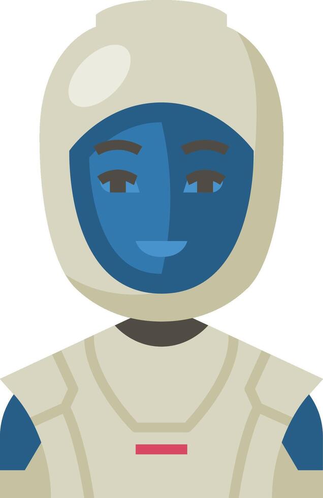 A blue astronaut with a white helmet vector